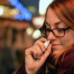 people, woman, adult, portrait, a, girl, young, face, human, lifestyle, nature, pleasure, cold, catch a cold, nasal spray, sniff, glasses, outdoors, christmas market, winter, scarf, hair, red, lights, nasal spray, nasal spray, nasal spray, nasal spray, nasal spray